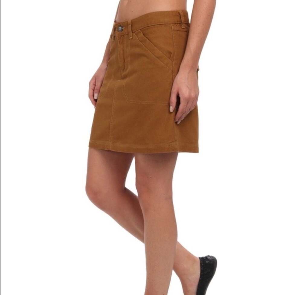 Patagonia Prairie Dawn Organic Cotton Canvas Brown Skirt Size 6